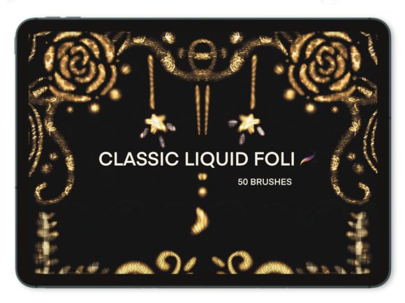 50 Procreate Liquid Foil Set Classic