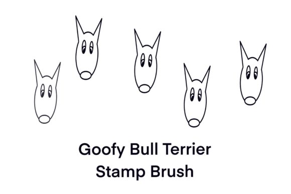 Bull Terrier Stamp Brush for Procreate
