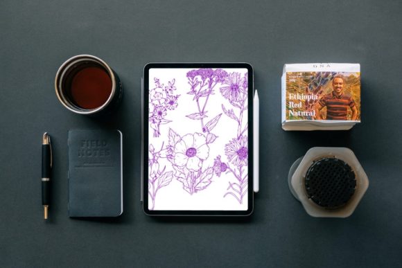 Enhance Your Digital Art with 15 Beautiful Flowers Brush Stamps V 19
