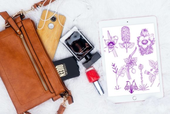 Enhancing Digital Art with 15 Beautiful Flowers Brush Stamps V 8 for Procreate