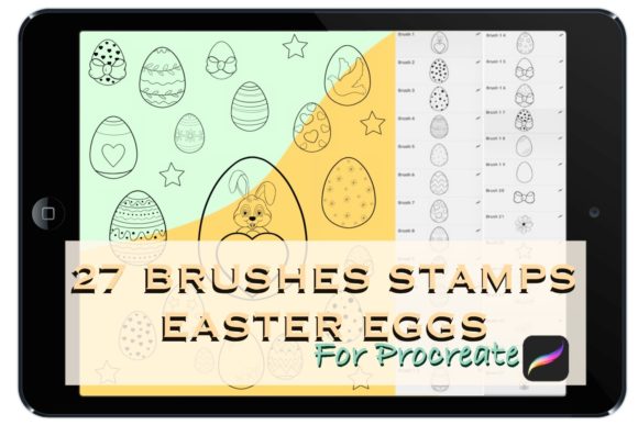 Enhancing Digital Easter Designs with Procreate Stamp Brushes