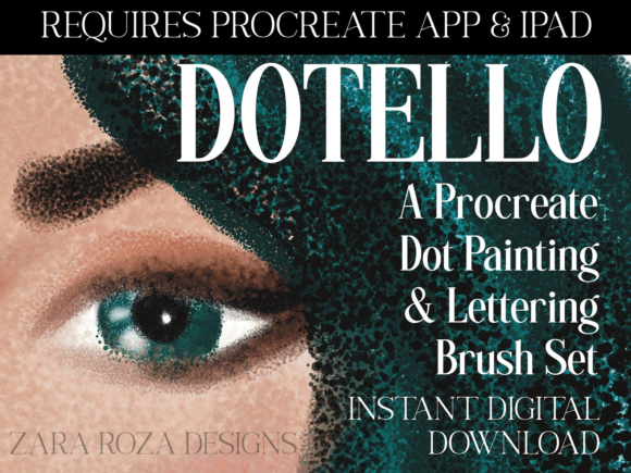 Mastering Dot Art and Lettering with the Dotello Procreate Dot Paint Brush Set