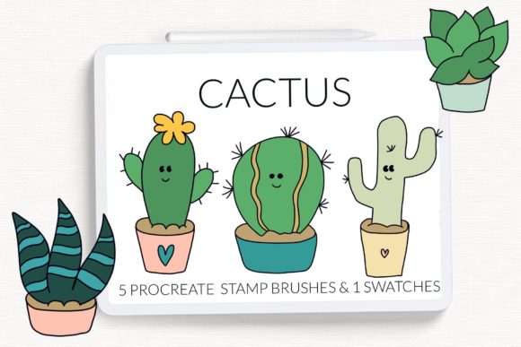 Streamlining Digital Botanical Design with Cactus Procreate Stamps
