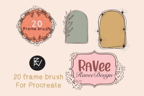 Transforming Digital Art with the Floral Frame Brush Stamp for Procreate