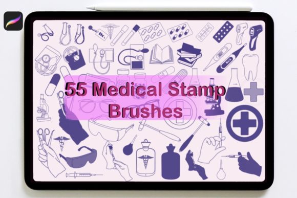 Unlocking Medical Creativity: A Guide to Using 55 Procreate Stamp Brushes for Digital Design